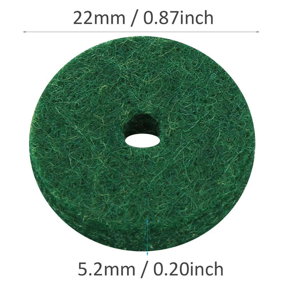 Piano Felt Pad 180PCS 22mm Dia Pure Wool Round Keyboard Balance Washers Piano Parts Replacement (Green) - Image 3