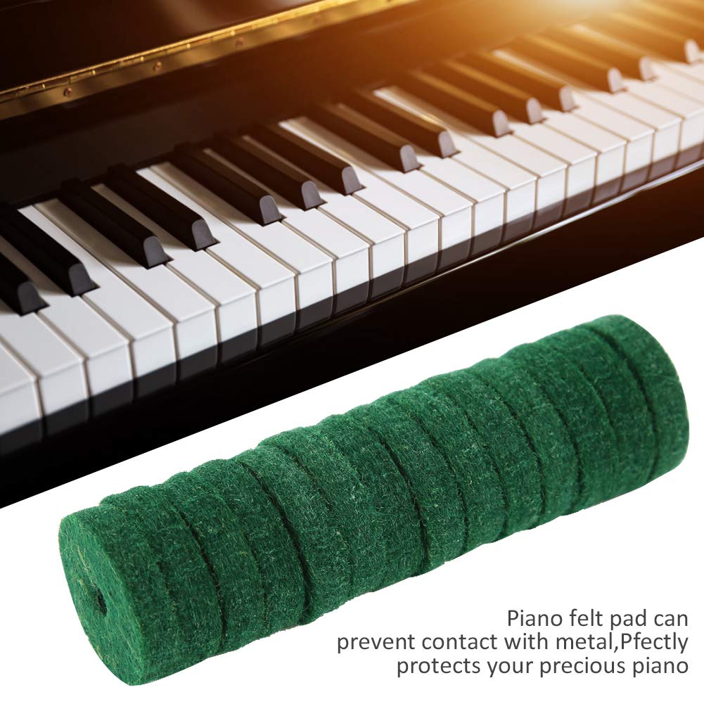 Piano Felt Pad 180PCS 22mm Dia Pure Wool Round Keyboard Balance Washers Piano Parts Replacement (Green) - Image 5