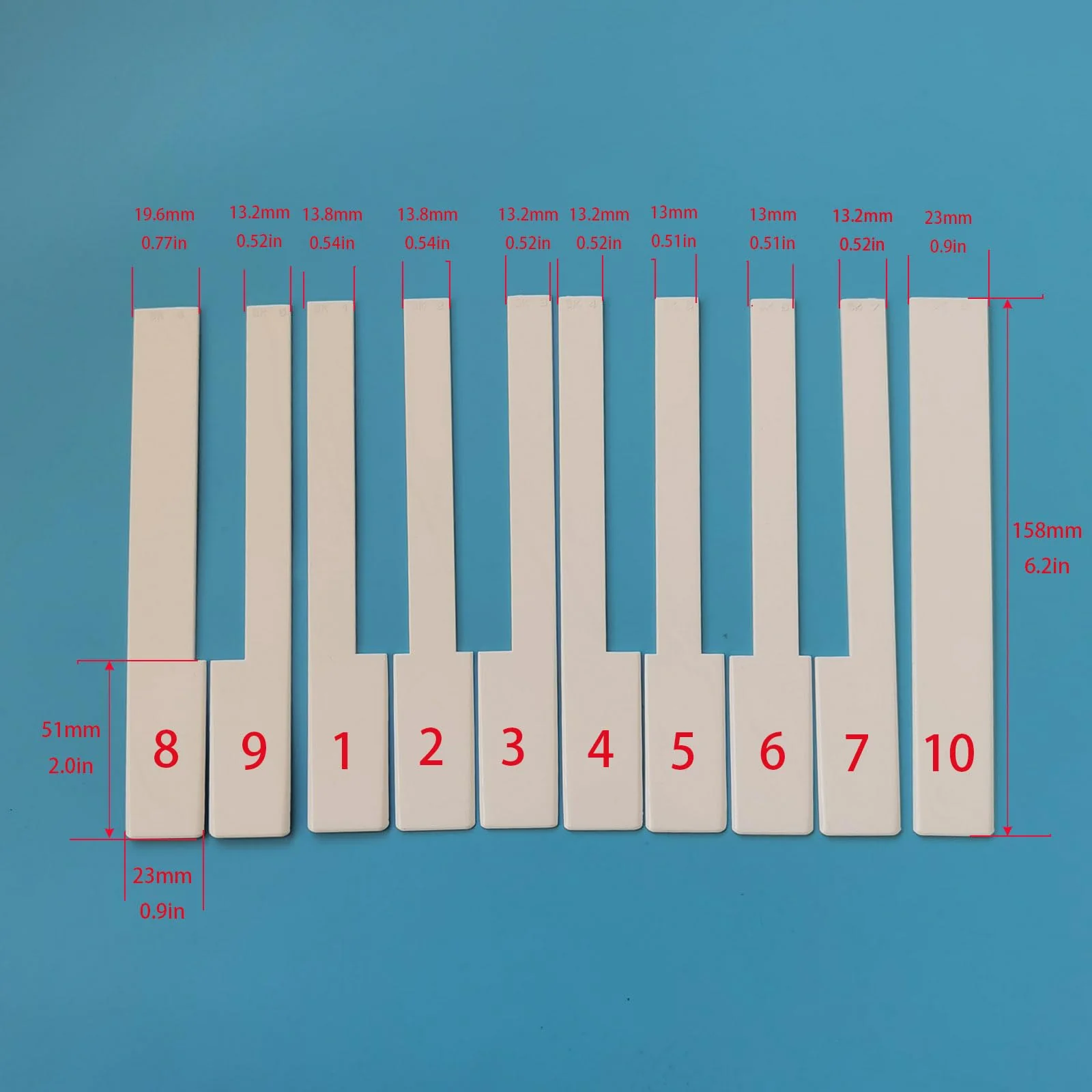 Piano Key Top Piano Accessories The White Keyboard Top Does Not Require Sanding For Easy Installation Of The Piano Key Replacement - Image 2
