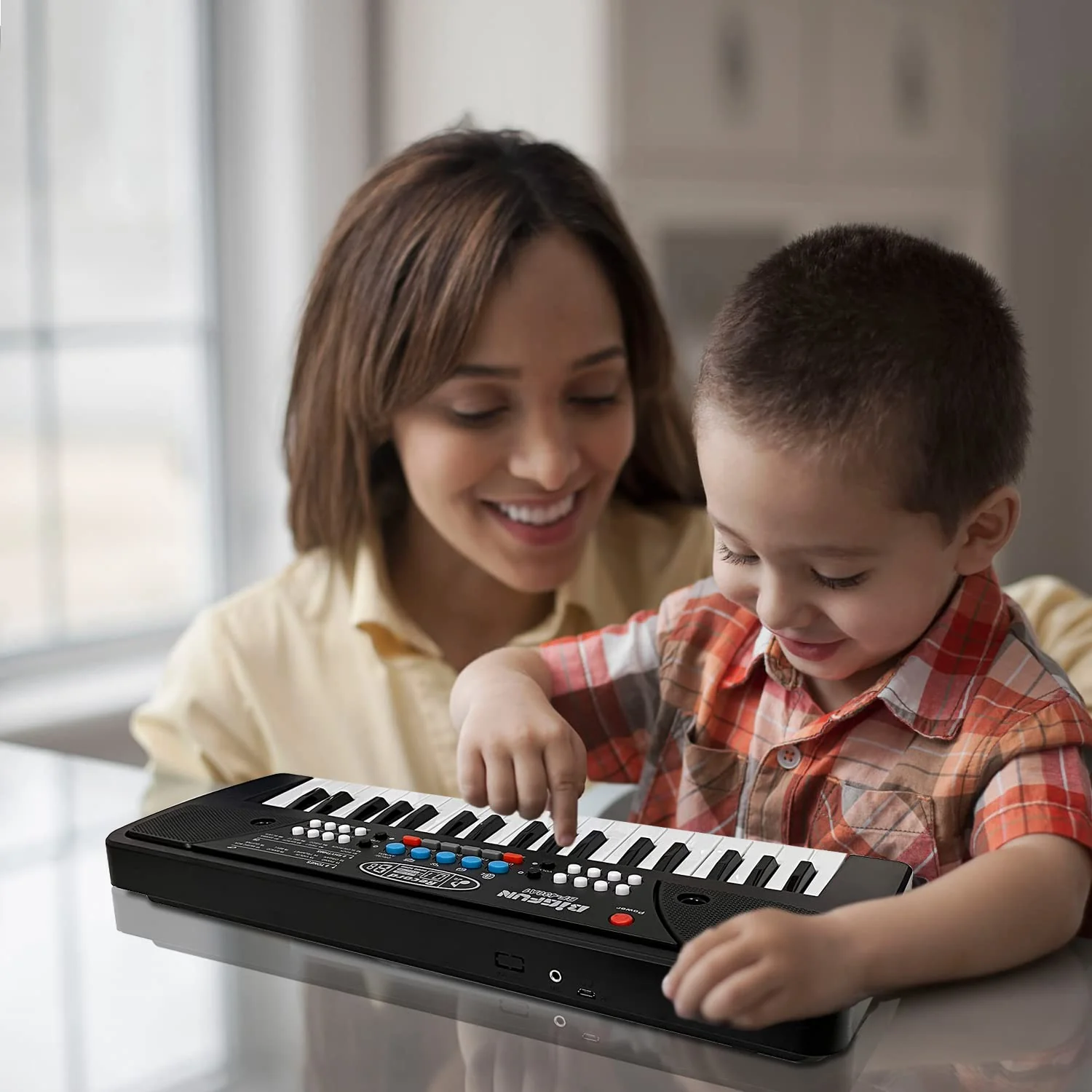 Piano Keyboard for Kids, EOOLEOW 37 Keys Portable Electronic Piano for kids with Microphone - Music Keyboard Piano Toys for 3 4 5 6 7 8 9 Year Old Boys and Girls (Black) Black - Image 6