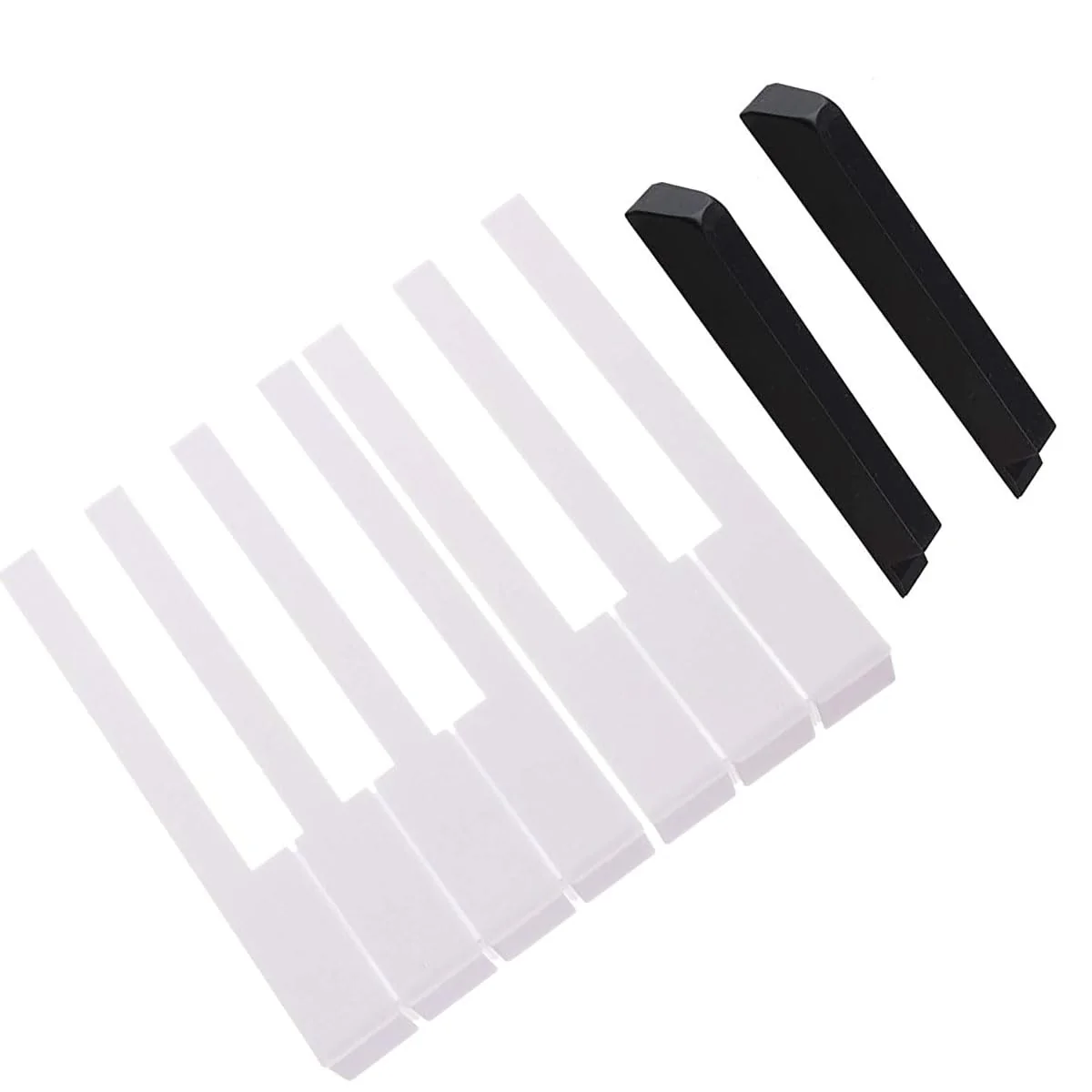 Piano Keytops Replacement - 88 Key Complete Set, Black and White Plastic Keys Top Repair Kit - Image 3
