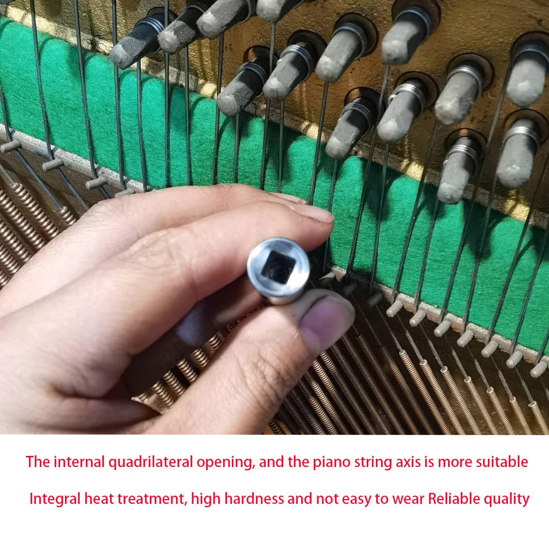 Piano Power Tuning Pin Socket Socket Disassembling Piano Tools Piano Tuning Pin Removal Tool Tetragonal Internal Opening Quick Removal Of Piano String Shaft - Image 4