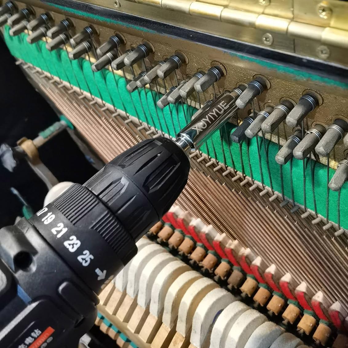 Piano Power Tuning Pin Socket Socket Disassembling Piano Tools Piano Tuning Pin Removal Tool Tetragonal Internal Opening Quick Removal Of Piano String Shaft - Image 5