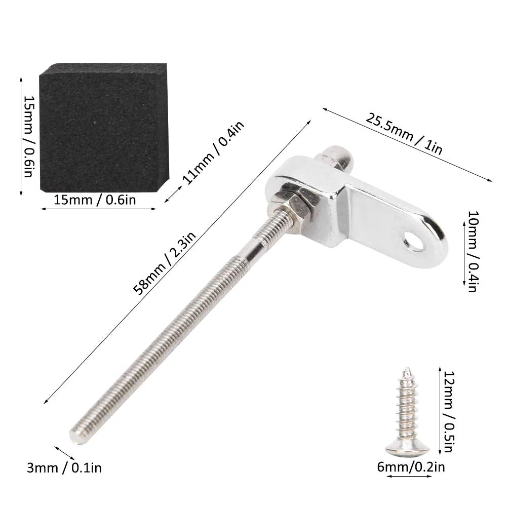 Pickguard Mounting Bracket 335 Pickguard, 335 Pickguard Black Bracket Mandolin Mounting Bracket Mandolin Pickguard Mounting with Screw for Mandolin Jazz Guitar - Image 7
