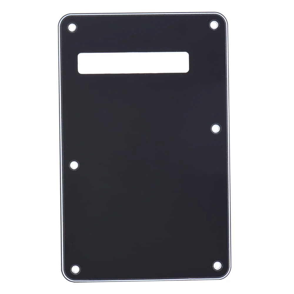 Pickguard Tremolo Cavity Cover Backplate Back Plate 3Ply for Modern Style Electric Guitar Black - Image 7