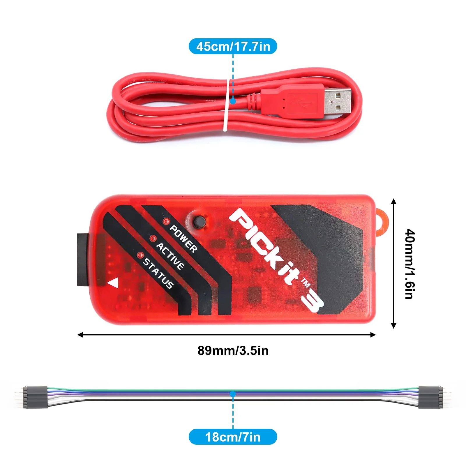 Pickit 3 Kit3 PIC Programmer, AYWHP Microcontroller Programmer, Emulator, USB Cable for Programming, Troubleshooting, PC Software and Hardware Development - Image 3
