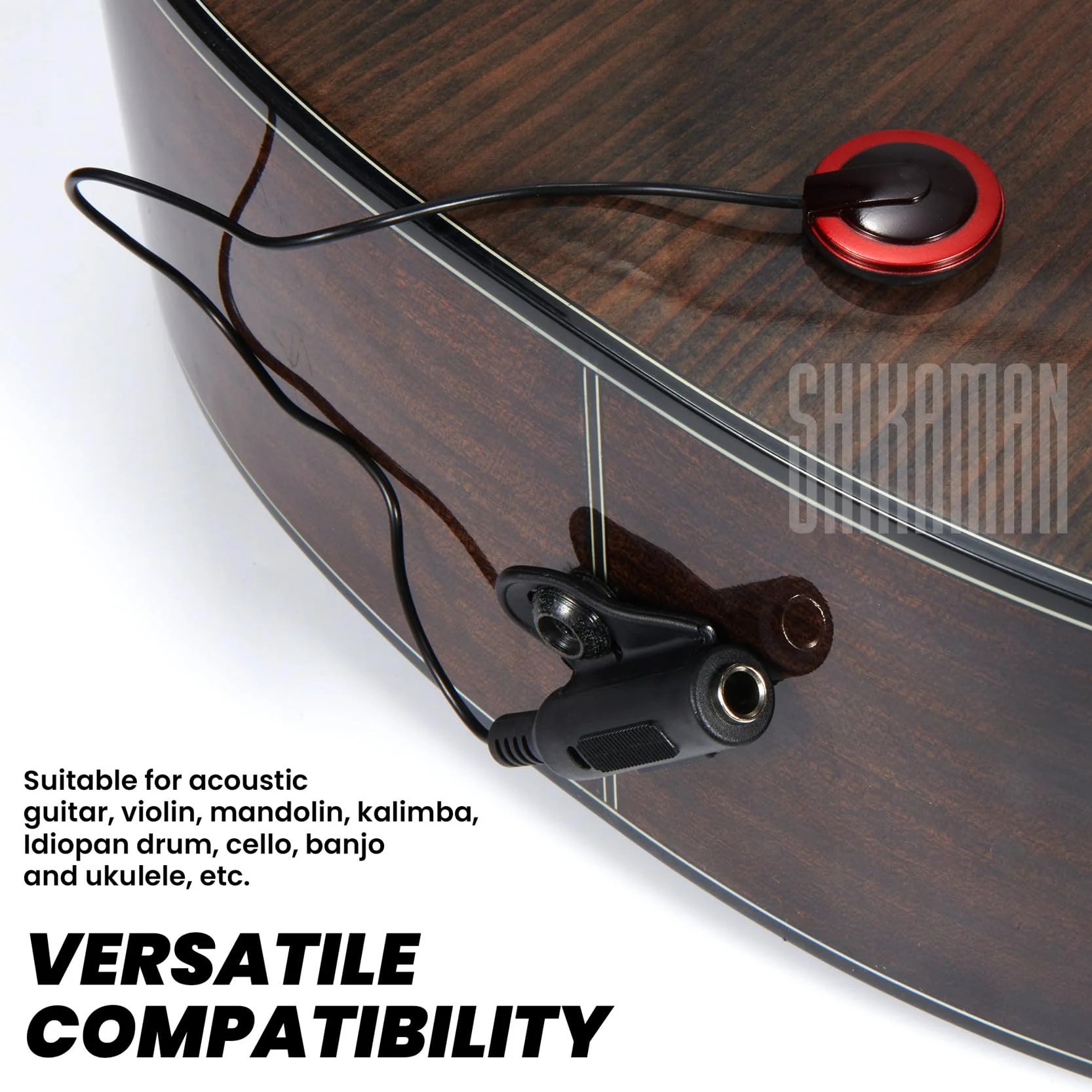 Piezo Contact Microphone Pickups for Guitar, Violin, Viola, Cello, Banjo, Ukulele, Mandolin and More (12 Pack) 12 Pack - Image 2