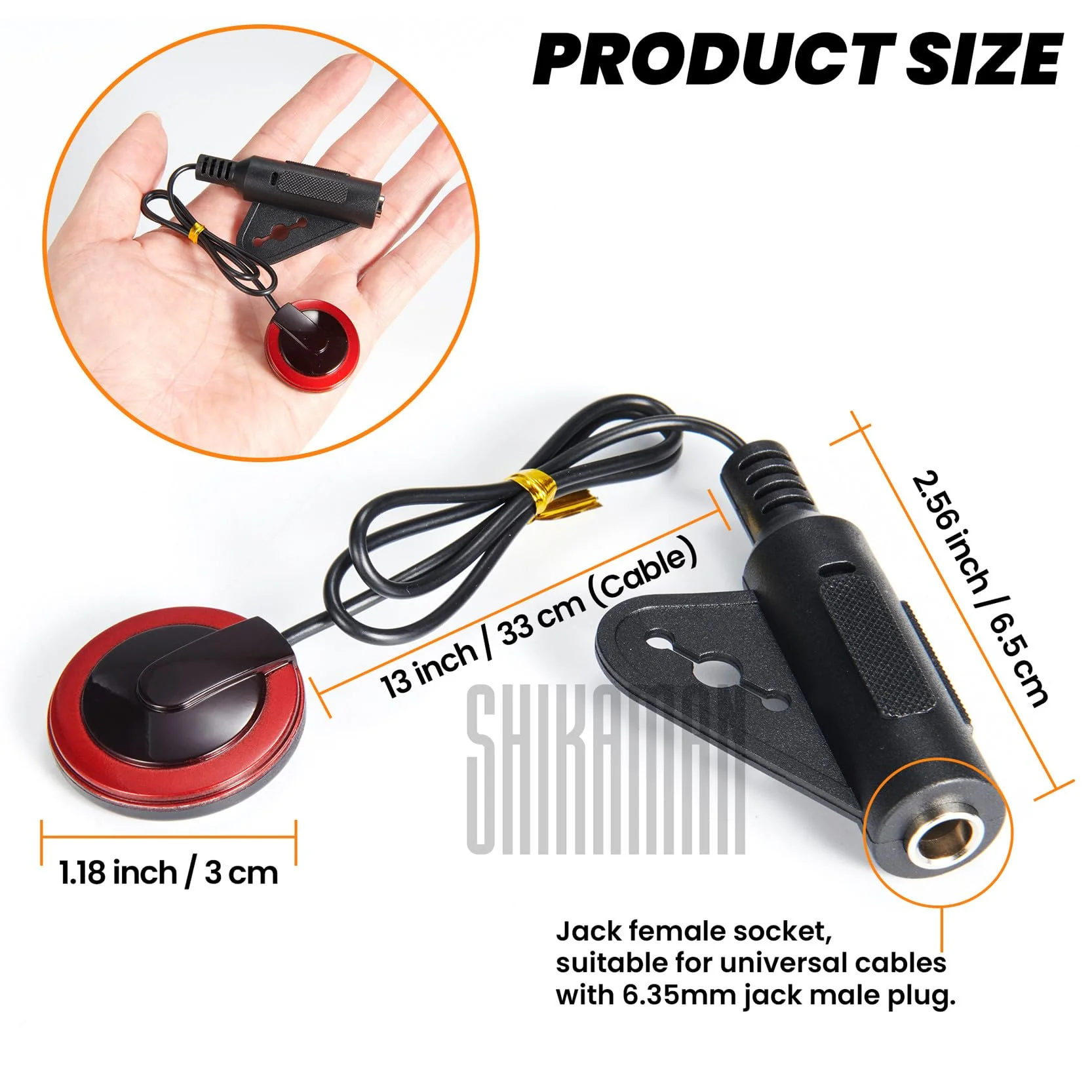Piezo Contact Microphone Pickups for Guitar, Violin, Viola, Cello, Banjo, Ukulele, Mandolin and More (12 Pack) 12 Pack - Image 4