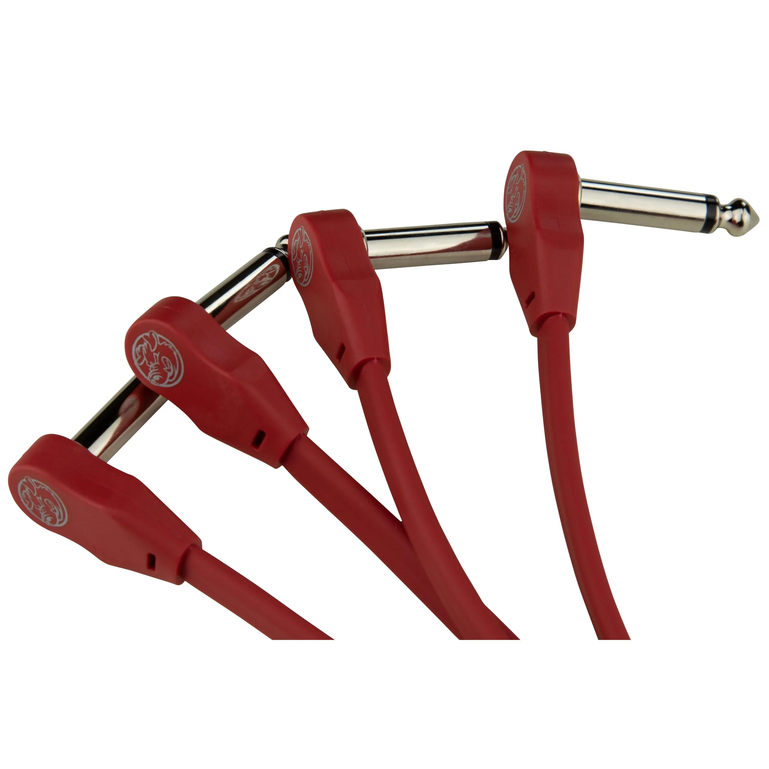 Pig Hog Lil Pigs 6 in Low Profile Patch Cables 4 Pack, Candy Apple Red - Image 2