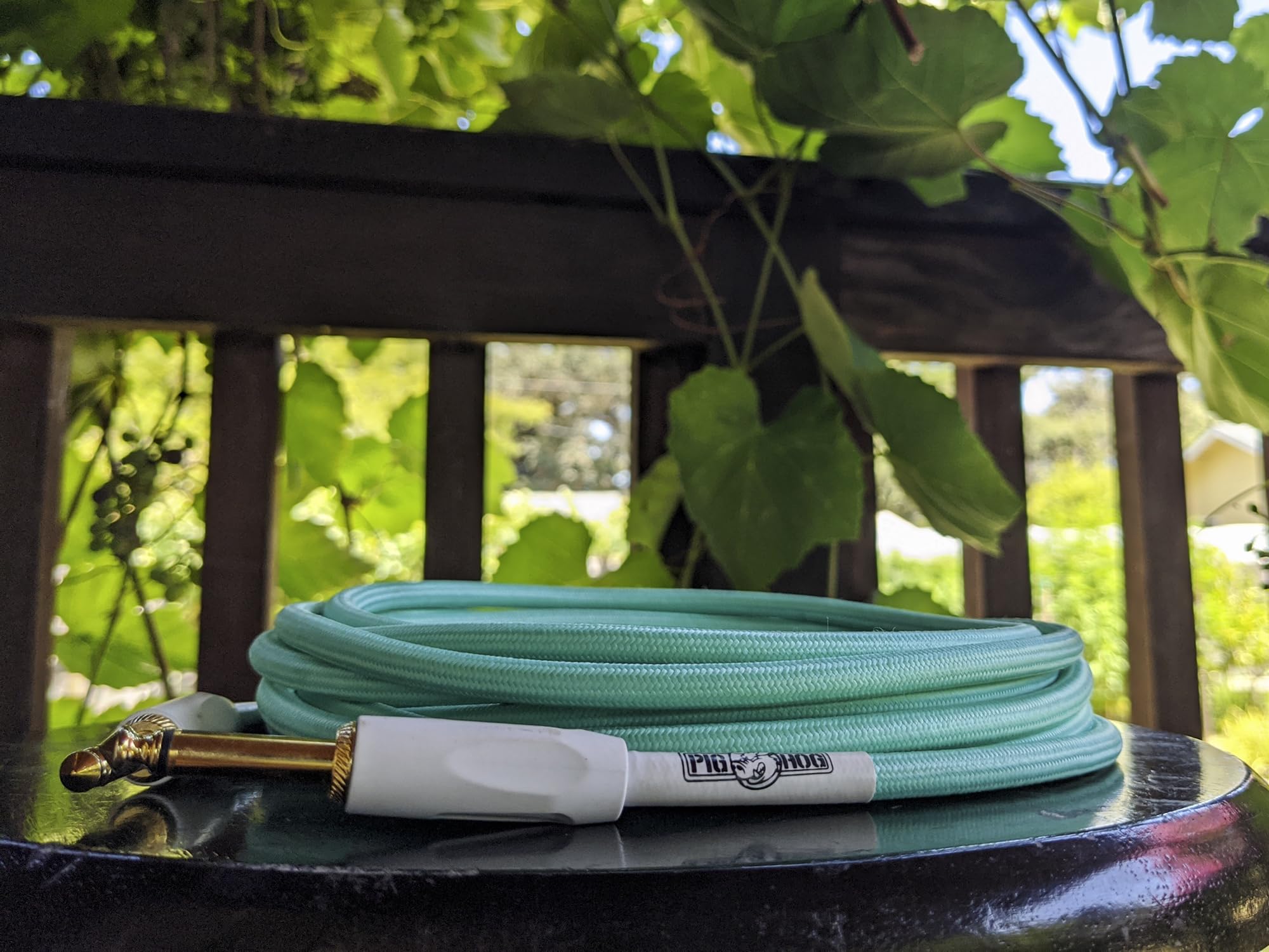 Pig Hog PCH20SG 1/4" to 1/4" Seafoam Green Guitar Instrument Cable, 20 Feet - Image 3