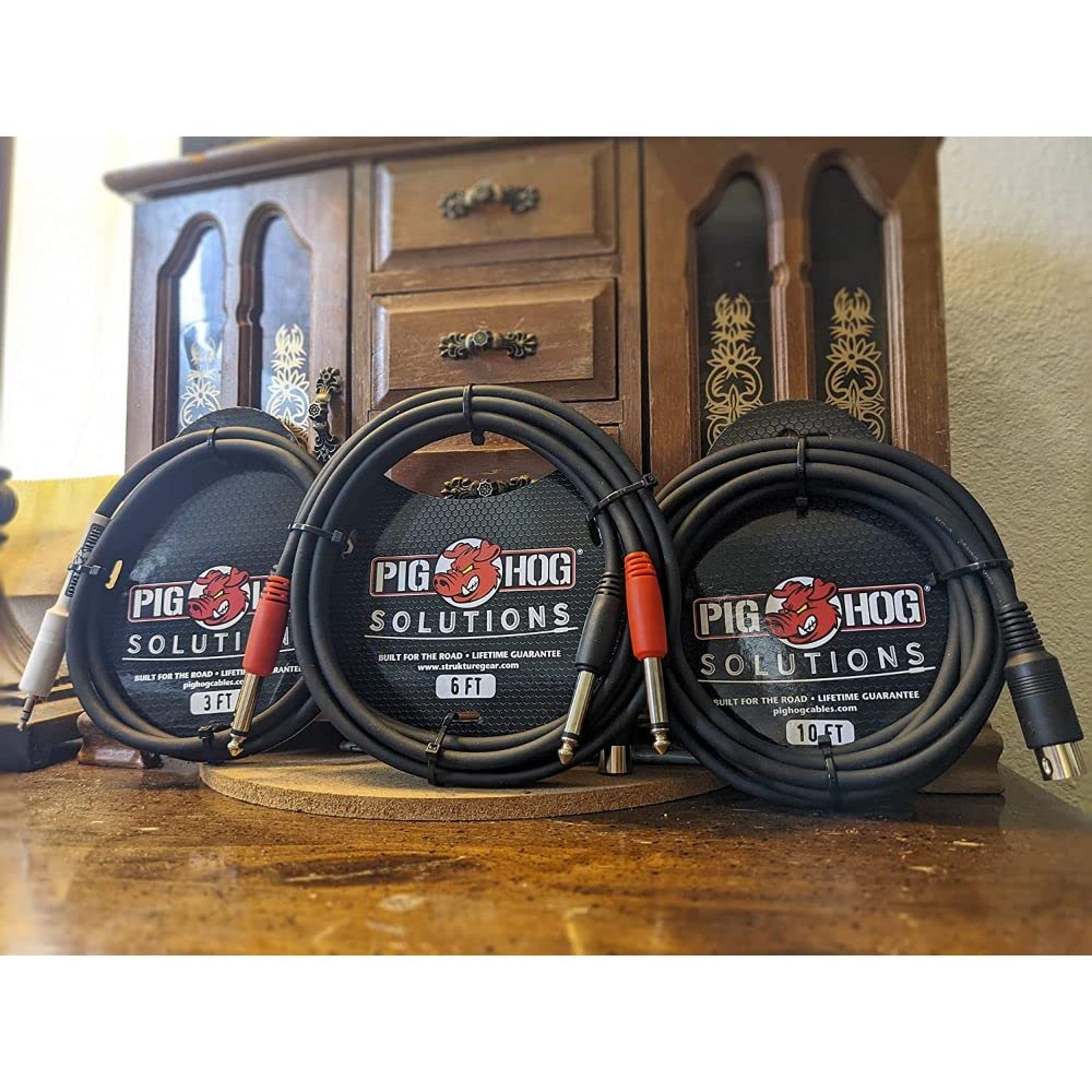 Pig Hog PD-21403 Dual 1/4" Mono (Male) Cable, 3 Feet (2-Pack) - Image 3