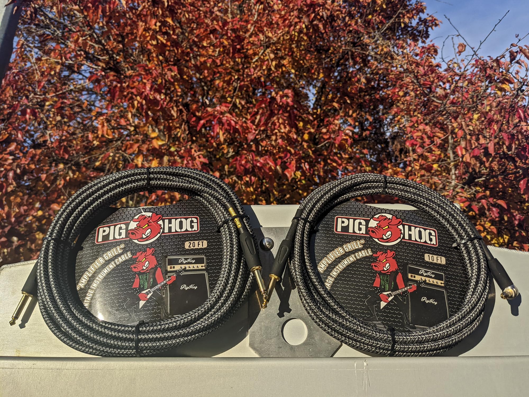Pig Hog Vintage Serie Instrumentenkabel, Amplifier Grill, 3m/10ft, 6.35 (1/4”) auf 6.35 (1/4”), Hochwertige Qualität, Gewebt - Image 2