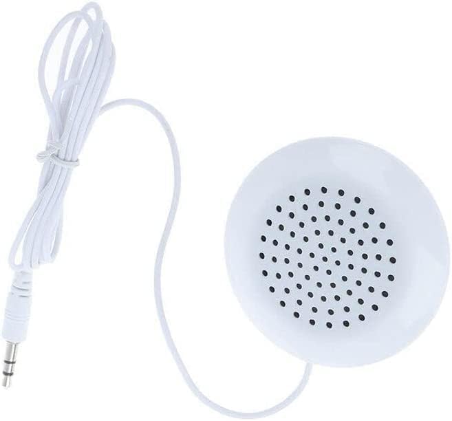 Pillow Speaker, Portable 3.5mm Mini Pillow Stereo Outdoor Speaker for iOS, iOS, iOS, MP3, MP4, Android, CD Player etc,- White - Image 2