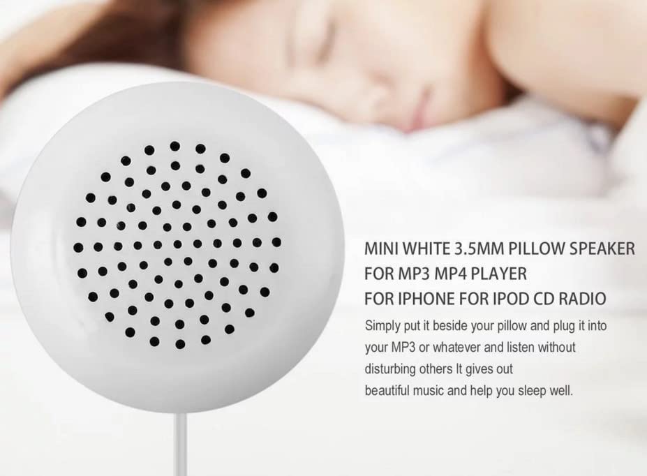 Pillow Speaker, Portable 3.5mm Mini Pillow Stereo Outdoor Speaker for iOS, iOS, iOS, MP3, MP4, Android, CD Player etc,- White - Image 7