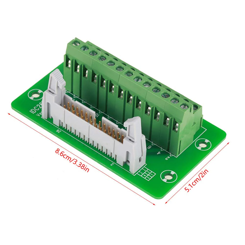 Pins and Cage Copper IDC-26P DIN Rail 26Pin 5mm Transfer Terminal Block Horn Seat Connector Terminal Board with Bracket - Image 2