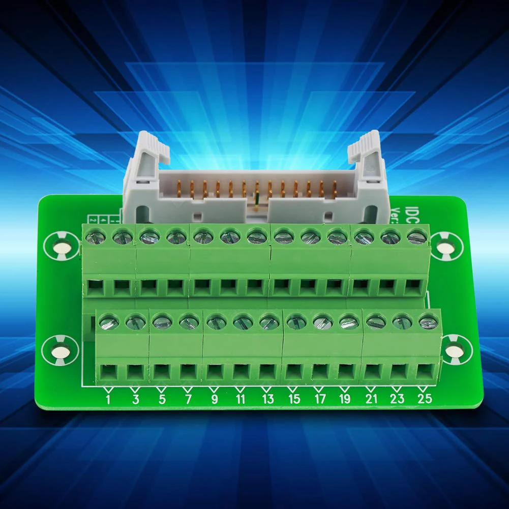 Pins and Cage Copper IDC-26P DIN Rail 26Pin 5mm Transfer Terminal Block Horn Seat Connector Terminal Board with Bracket - Image 5