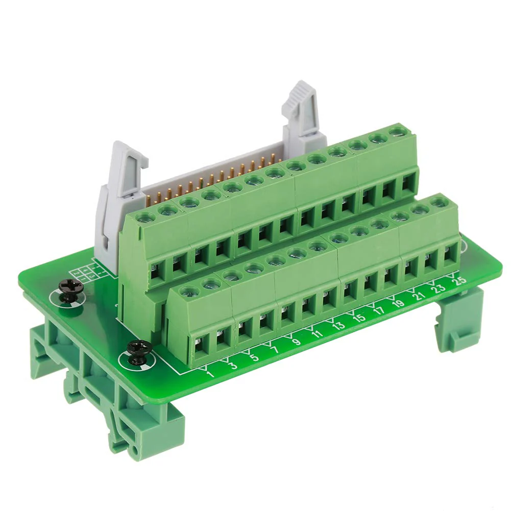 Pins and Cage Copper IDC-26P DIN Rail 26Pin 5mm Transfer Terminal Block Horn Seat Connector Terminal Board with Bracket - Image 7