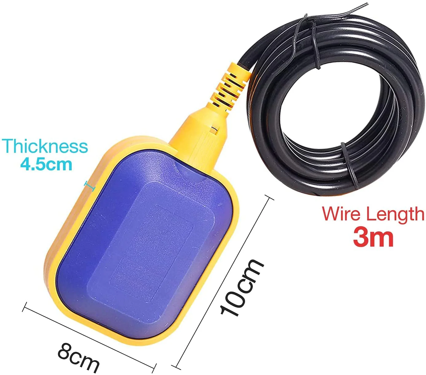 PIQIUQIU 3 Metre Cable Water Level Controller, Liquid Level Sensor Float Switch, 220 V Level Switch, Water Level Regulator Pump - Image 2