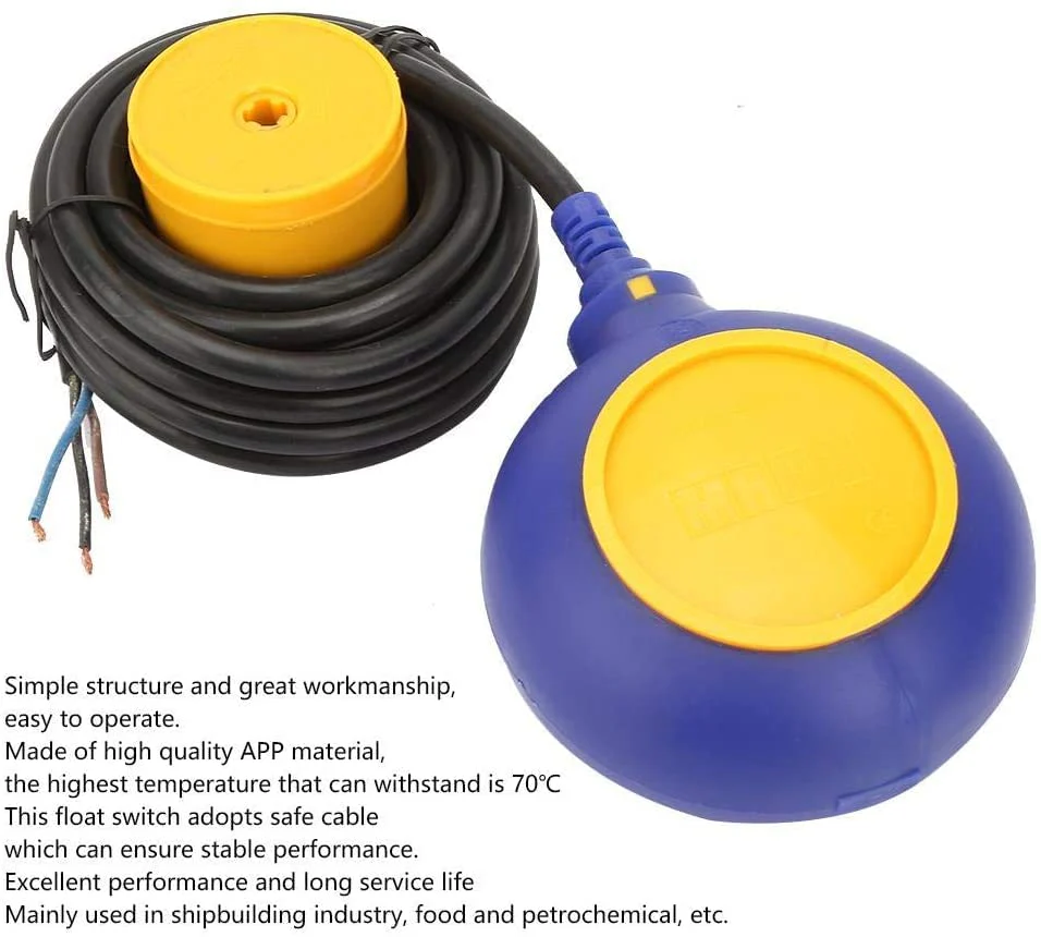 PIQIUQIU 3 Metre Cable Water Level Controller, Liquid Level Sensor Float Switch, 220 V Level Switch, Water Level Regulator Pump - Image 8