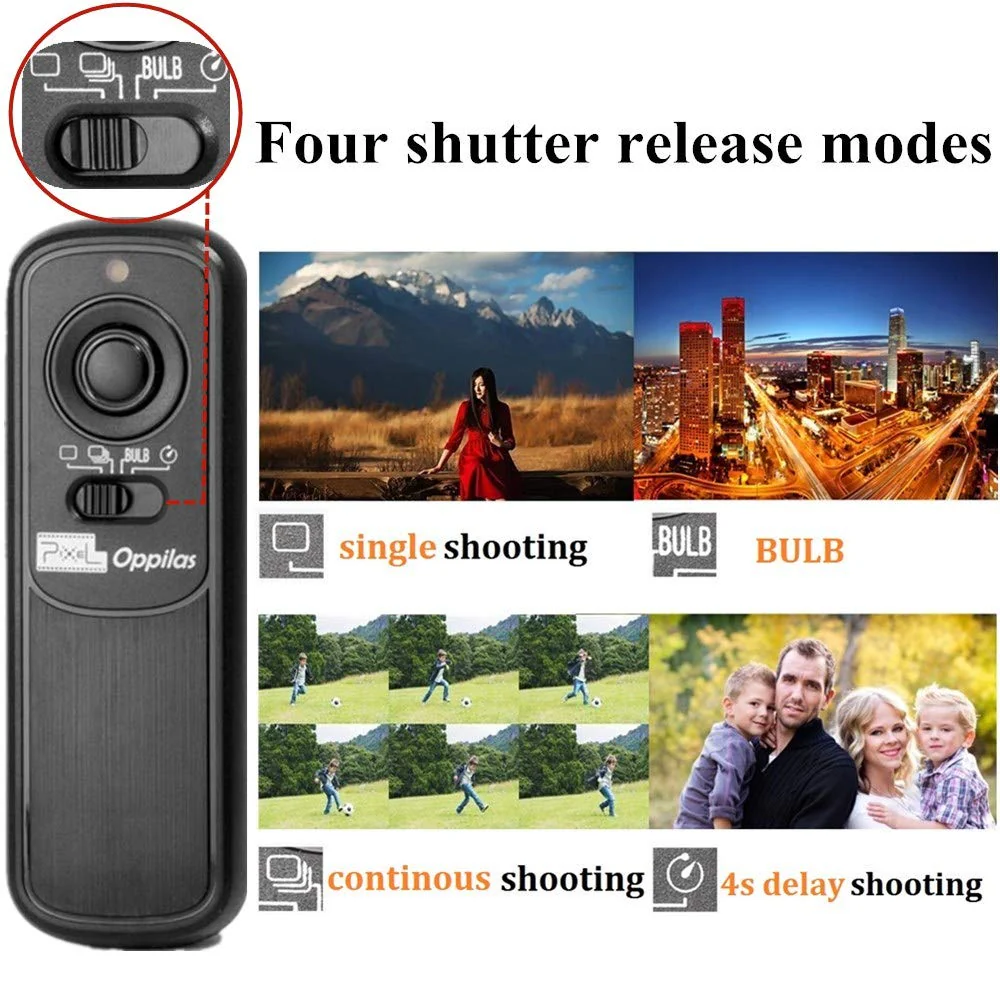 Pixel Camera Wireless Remote Shutter Release RW-DC0 for Nikon Z8 Z9 D3 D4 D5 D6 D800 D850 D800E D810A D810 D700 D500 D300 D300s D200 F100 F90 F90X F6 F5 N90s D1X D2H with Nikon MC-30A MC-36A - Image 2