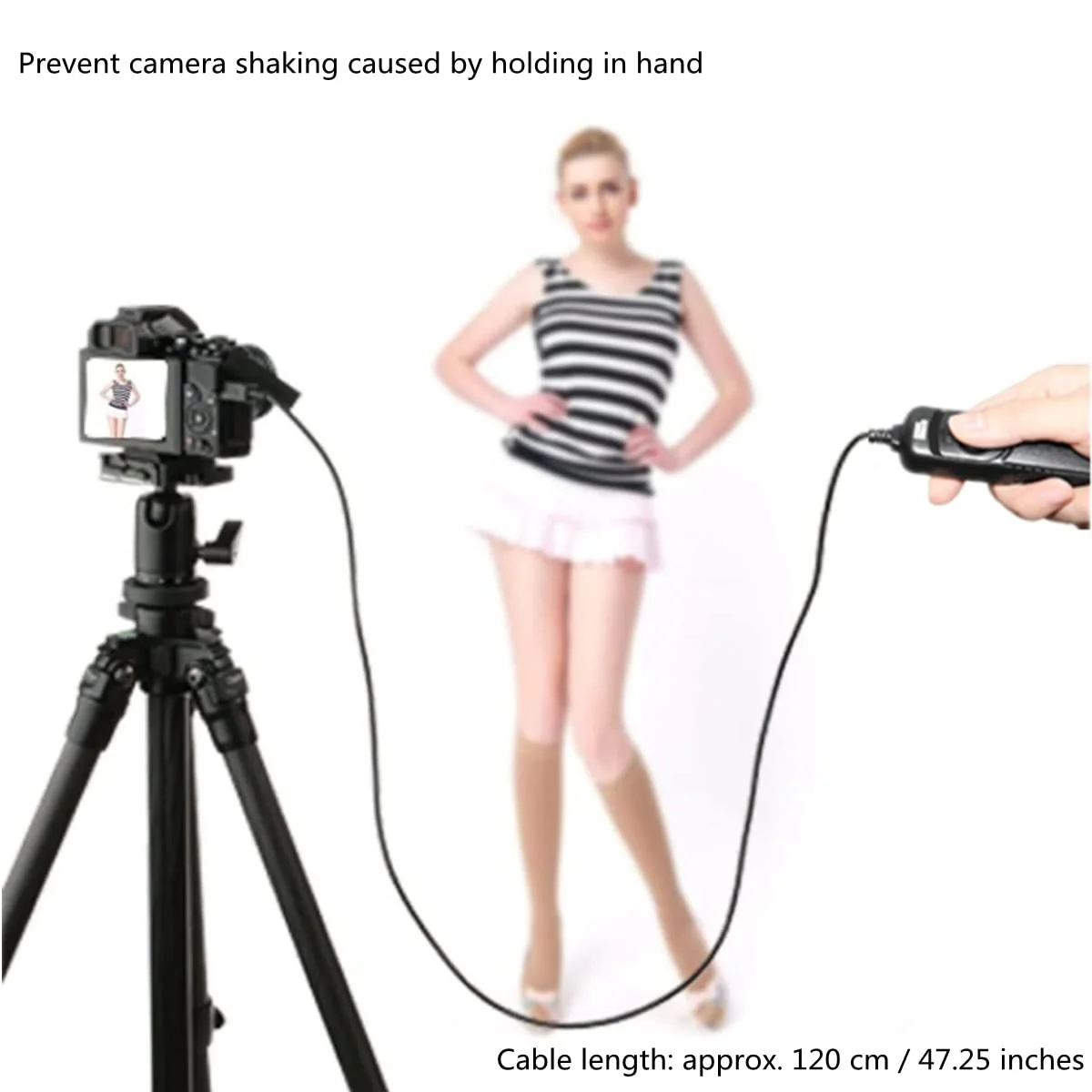 Pixel Shutter Release Cord RC-201 E3 Compatible with Canon R6, RP, 850D, 90D, 80D, 750D, 2000D, 1200D, M6 for Fujifilm XT3, XT4, XT30, GFX100, GFX50SII for Olympus OM-1, E-M1X, E-M1 2, E‑M1 3 201 E3 for Canon Fuji Olympus - Image 3