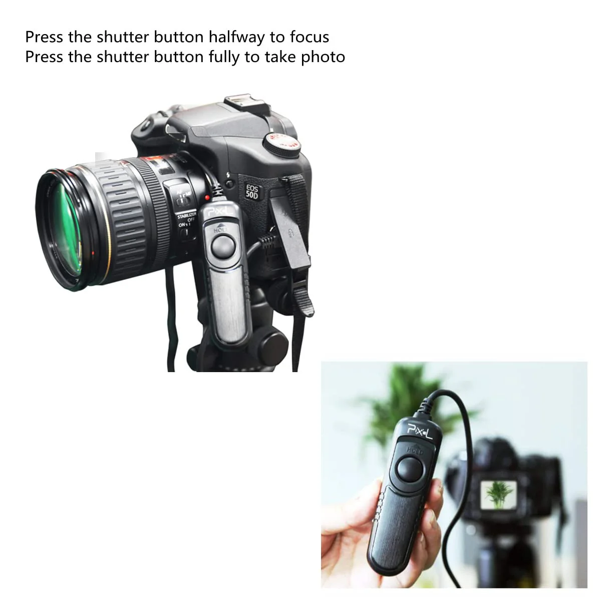 Pixel Shutter Release Cord RC-201 E3 Compatible with Canon R6, RP, 850D, 90D, 80D, 750D, 2000D, 1200D, M6 for Fujifilm XT3, XT4, XT30, GFX100, GFX50SII for Olympus OM-1, E-M1X, E-M1 2, E‑M1 3 201 E3 for Canon Fuji Olympus - Image 4