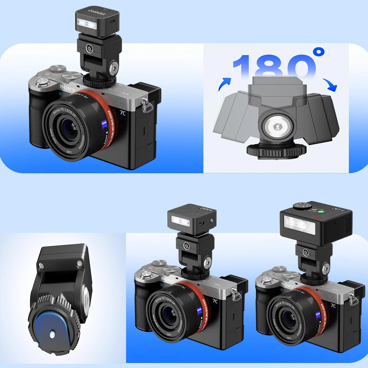 PIXEL Standard Hot Shoe Adapter with Extra PC sync Connection Port & 3.5mm Mini Phone Connection Port for Connecting Cameras to Additional Off-Camera Flash,Studio Light,Strobes or Other Accessories - Image 5