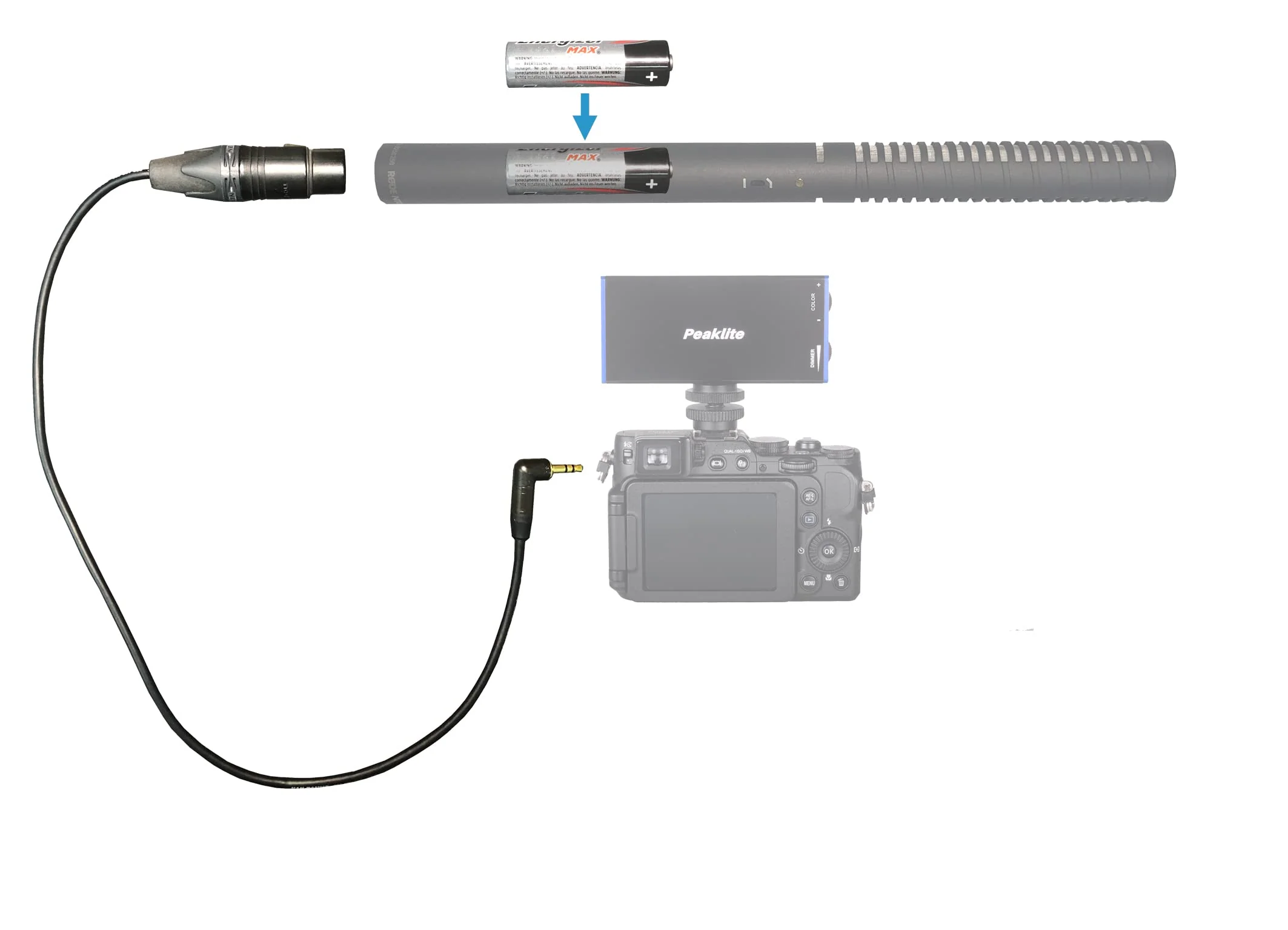 PL-C07 3-pin XLR Female to 3.5mm Right-Angle Plug Cable 18", Microphone Cable for DSLR, Mirrorless Camera, MKE600, NTG2, NTG4 - Image 2