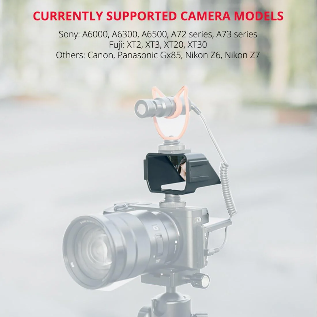 Plastic Camera Selfie Vlog Flip Up Mirror Screen 3 Cold Shoe Mounts Compatible with Sony A6500/6300 Compatible with Fuji XT2/3/20/30 - Image 5