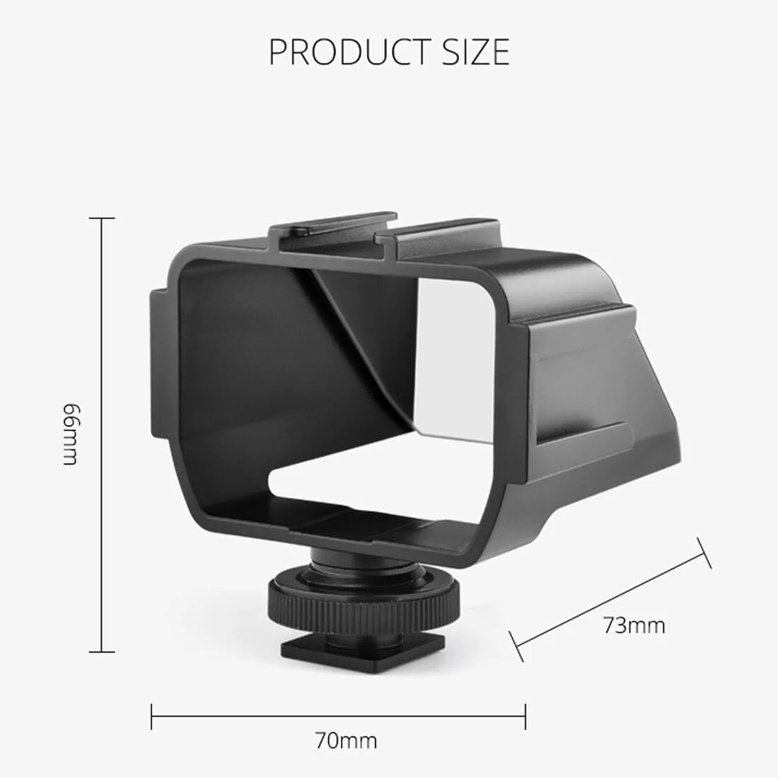 Plastic Camera Selfie Vlog Flip Up Mirror Screen 3 Cold Shoe Mounts Compatible with Sony A6500/6300 Compatible with Fuji XT2/3/20/30 - Image 6
