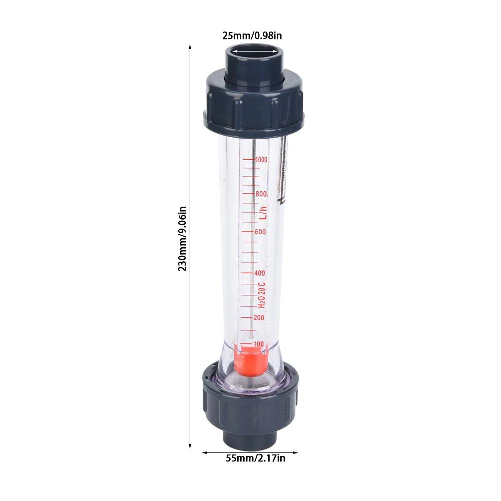 Plastic Pipe Flowmeter, Plastic Flat Mouth (Inner Diameter 25mm/1"), LZS-20 (D) 100-1000 L/H - Image 8