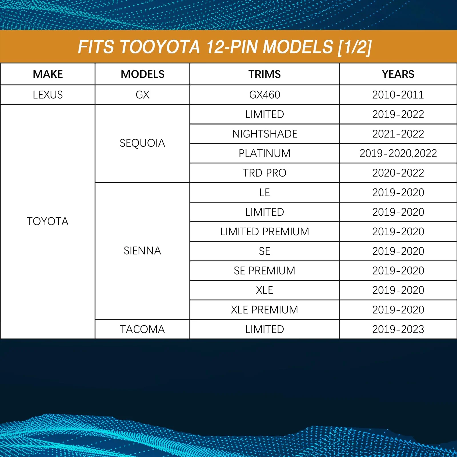 Plug & Play Dash Cam Power Adapter (12-pin Type A) for Toyota Tacoma (2015-2023), Select Highlander, Tundra, Sienna; Honda Ridgeline. Connects to Rear View Mirror Plug - Image 3