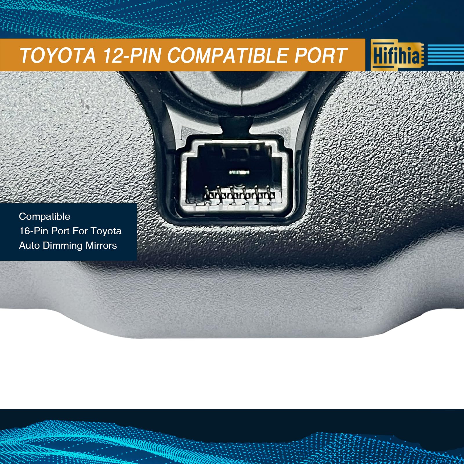 Plug & Play Dash Cam Power Adapter (12-pin Type A) for Toyota Tacoma (2015-2023), Select Highlander, Tundra, Sienna; Honda Ridgeline. Connects to Rear View Mirror Plug - Image 5