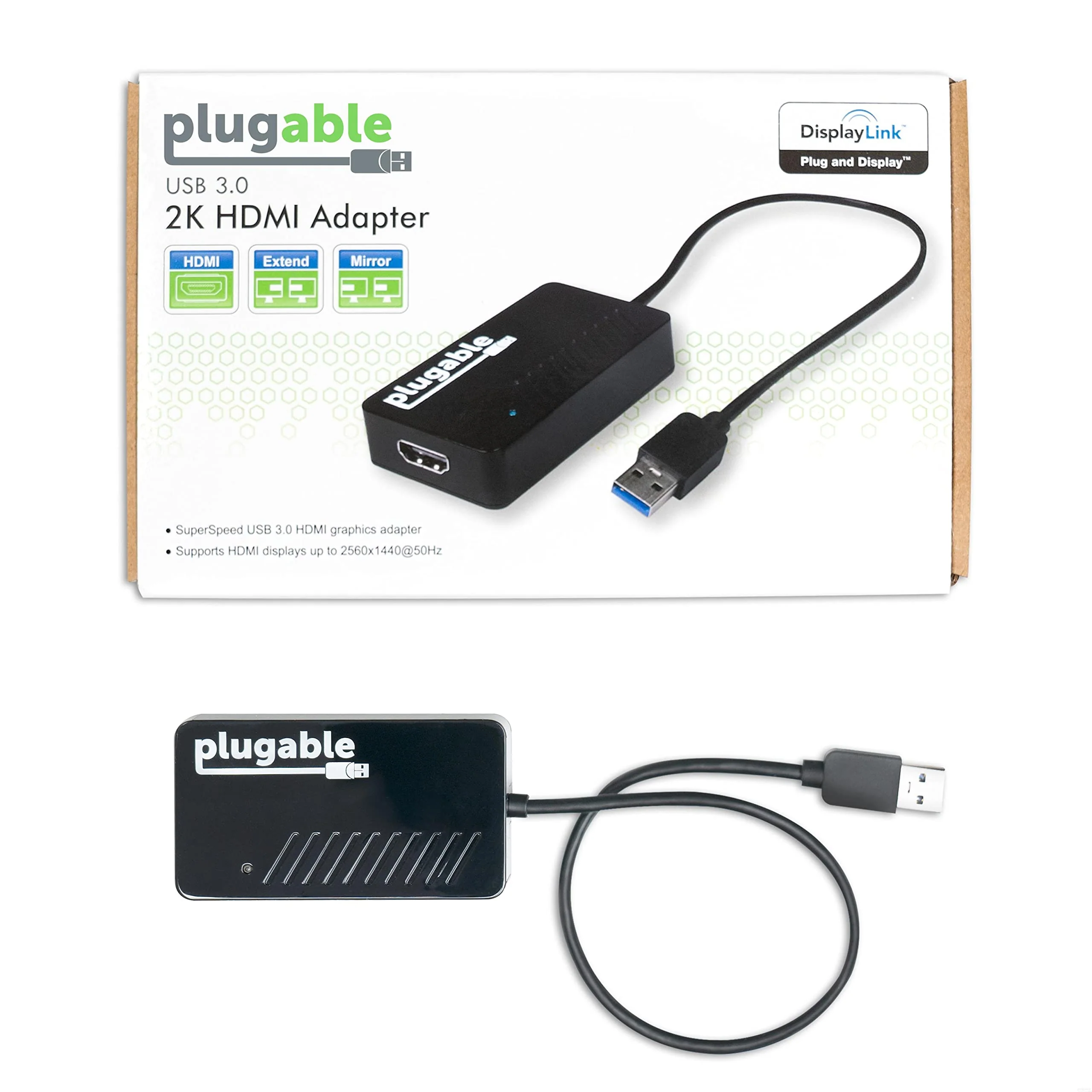 Plugable USB 3.0 to HDMI Video Graphics Adapter with Audio for Multiple Monitors up to 2560x1440 Supports Windows 11, 10, 8.1, 7, XP, and Mac - Image 5