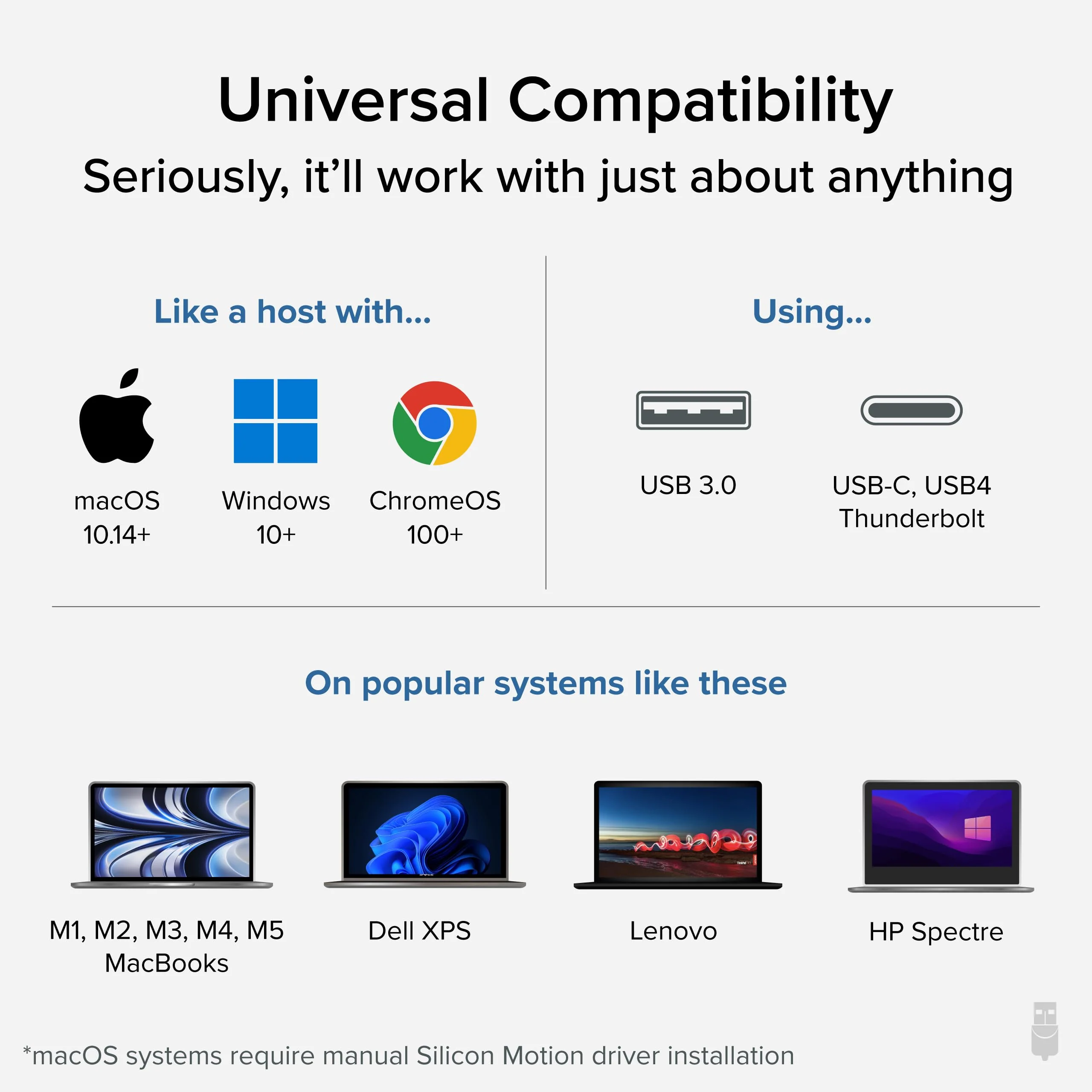 Plugable USB C to HDMI Adapter, Universal Video Graphics Adapter for USB 3.0 and USB-C Macs and Windows, Extend an HDMI Monitor up to 1440p@60hz - Image 4