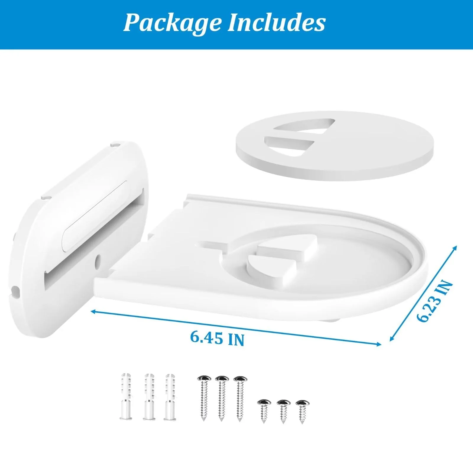 PlusAcc Wall Mount for Show 10 - Cable Management Wall Stand Shelf Compatible with Sonos Era 100 & Show 10 3rd Gen & HomePod, Space Saving Mounting Bracket with Removable Foam (White) White - Image 5