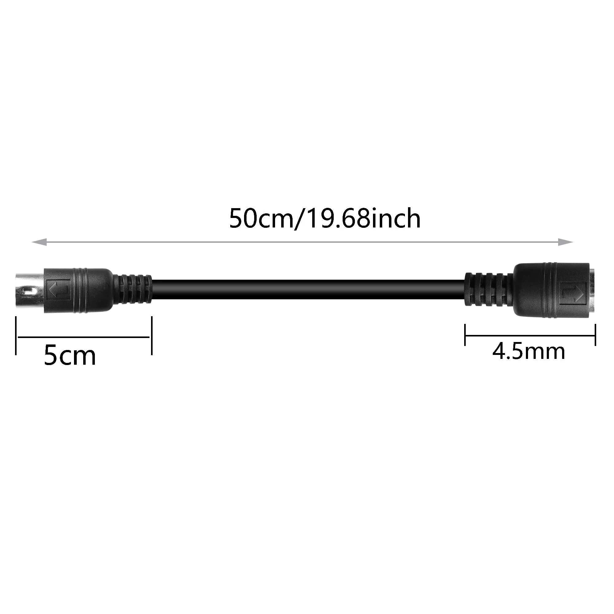 PNGKNYOCN MIDI Extension Cable DIN 5 Pin Male to Female Audio Adapter Cable for MIDI Keyboard Synthesizer, Organ, Electric Piano, MIDI Guitar(50 cm) - Image 7