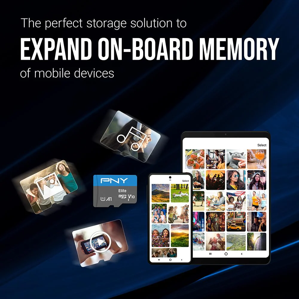 PNY 128GB Elite Mobile Accessories Class 10 U1 V10 A1 microSDXC Flash Memory Card - 100MB/s, Class 10, U1, V10, A1, Full HD, UHS-I, Micro SD - Image 6