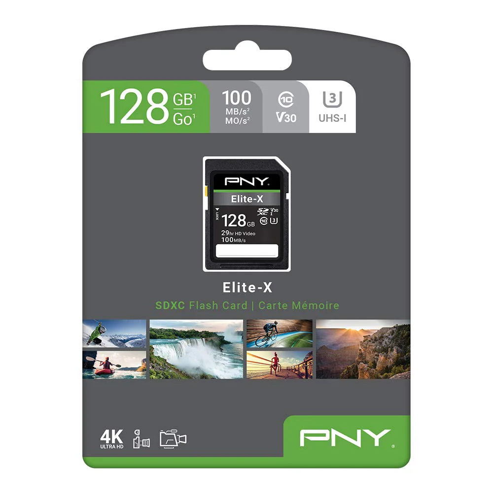 PNY 128GB Elite-X Class 10 U3 V30 SDXC Flash Memory Card - Image 9