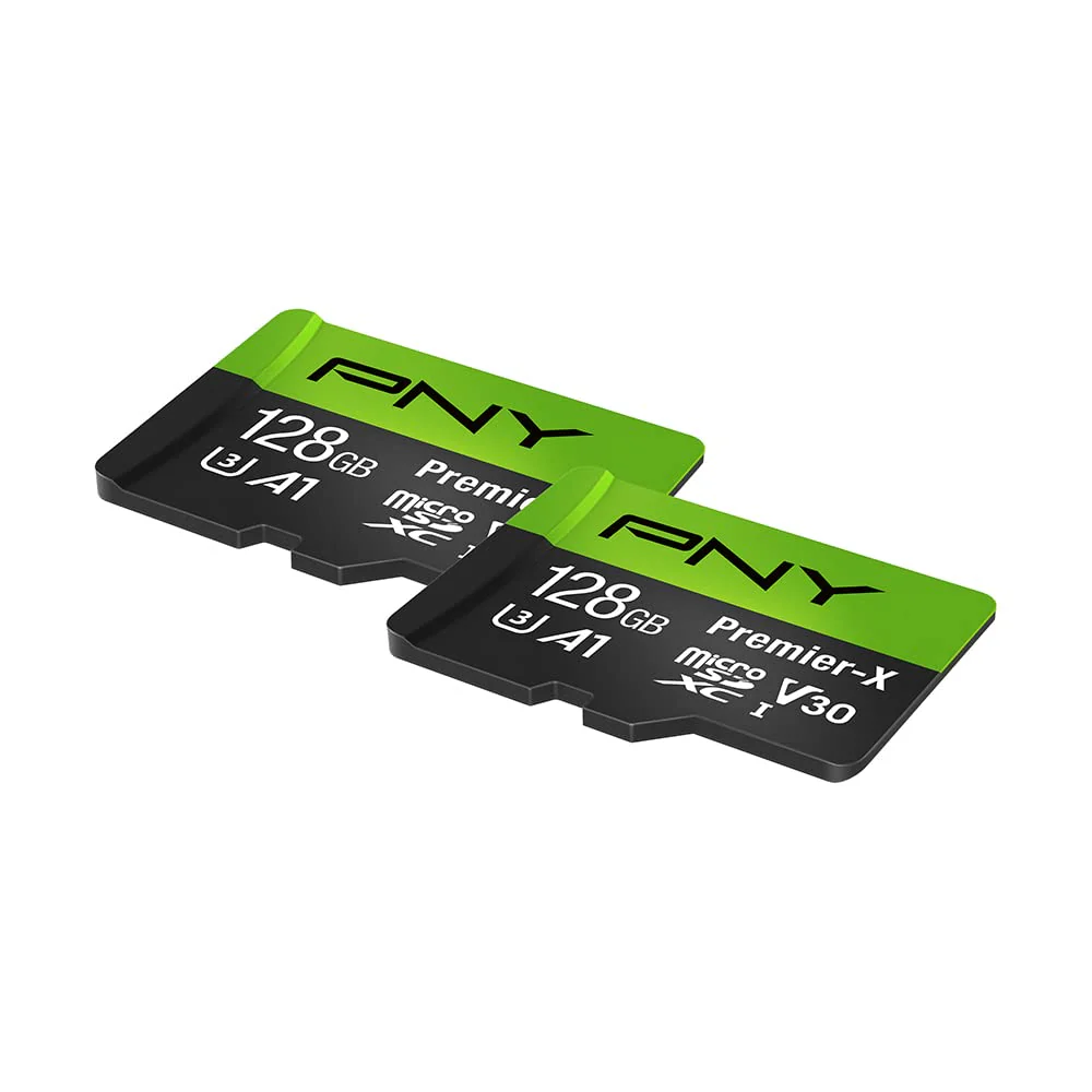 PNY 128GB Premier microSDXC Class 10 U3 V30 A1 Memory Card 2-Pack - 100MB/s, 4K UHD, Full HD, UHS-I, micro SD FLASH CARD - 2 PACK - Image 2