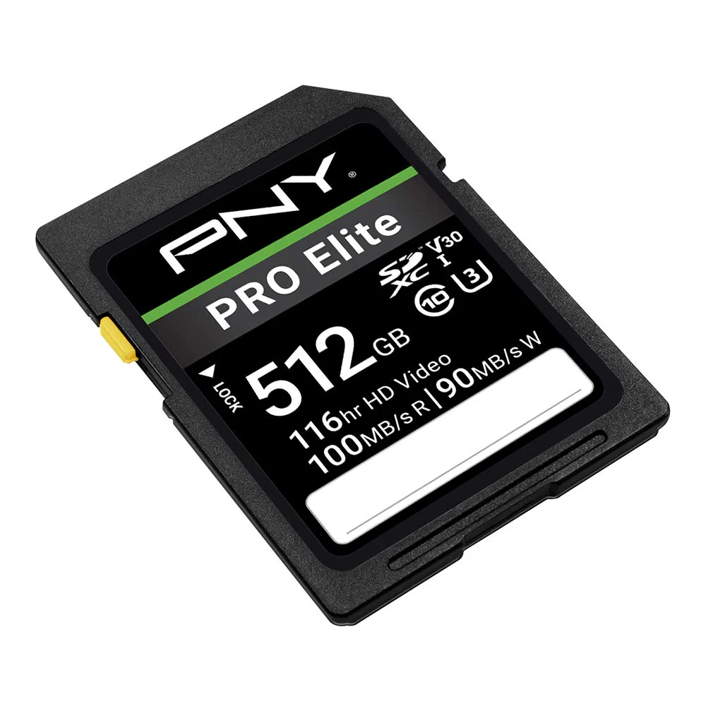 PNY 512GB PRO Elite Class 10 U3 V30 SDXC Flash Memory Card - 100MB/s, Class 10, U3, V30, 4K UHD, Full HD, UHS-I, Full Size SD - Image 2