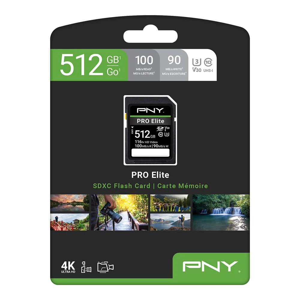 PNY 512GB PRO Elite Class 10 U3 V30 SDXC Flash Memory Card - 100MB/s, Class 10, U3, V30, 4K UHD, Full HD, UHS-I, Full Size SD - Image 9