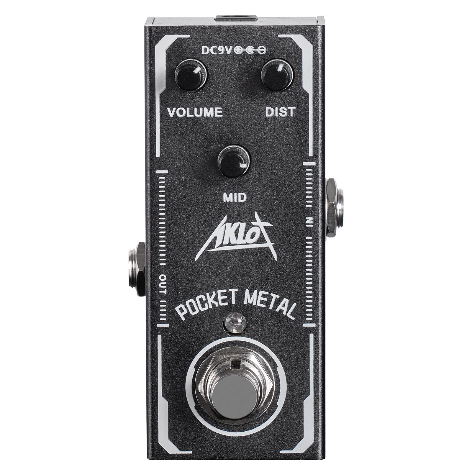 Pocket Metal Guitar Pedal, AKLOT Electric Effects Pedals Distortion Sounds Mini Single Type DC 9V True Bypass Pocket Metal - Image 9