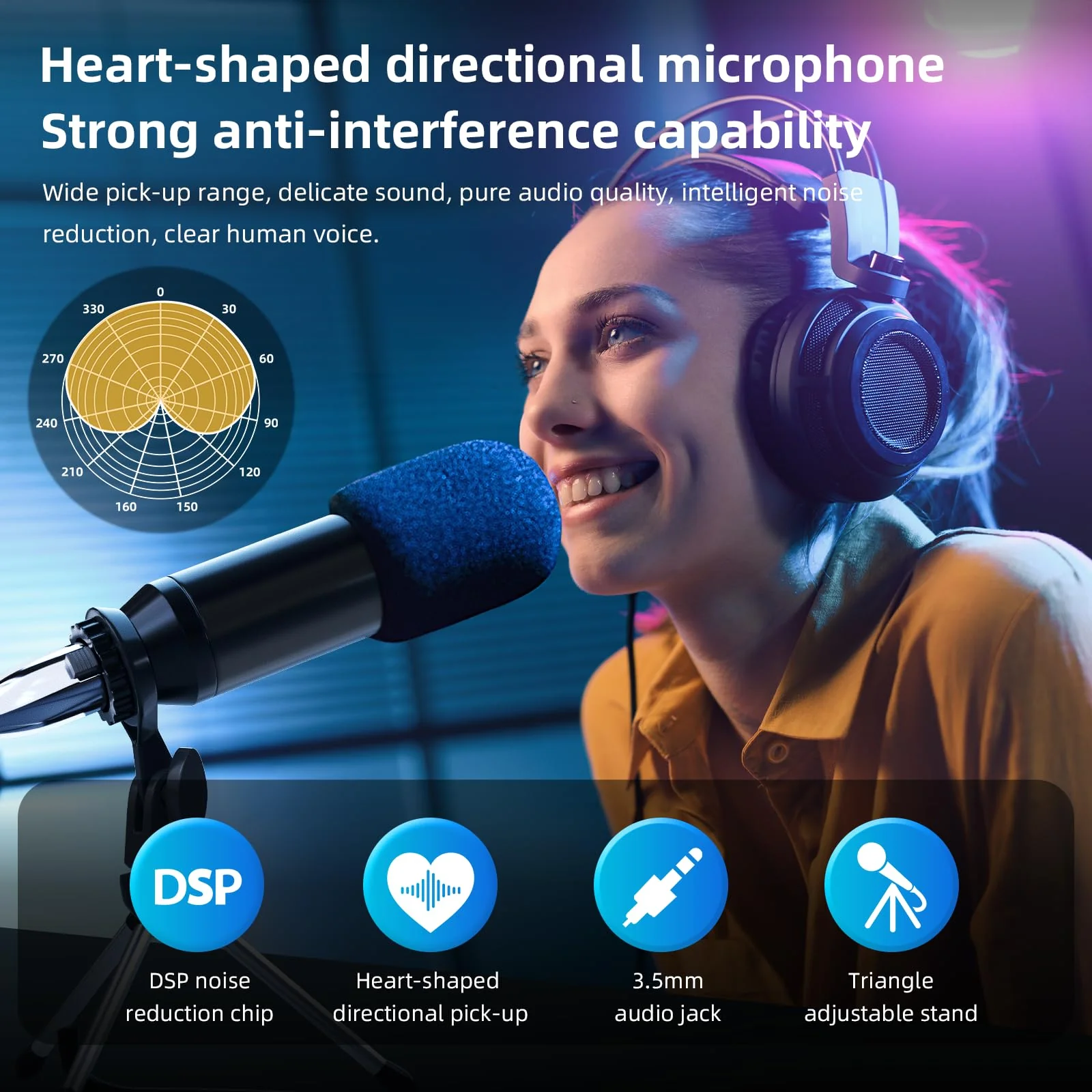 Podcast Equipment Bundle Includes Audio Mixer and BM800 Microphone, Ideal for Video Production, Live Streaming, Gaming voiceovers. Compatible with Various Operating Systems and Software - Image 2