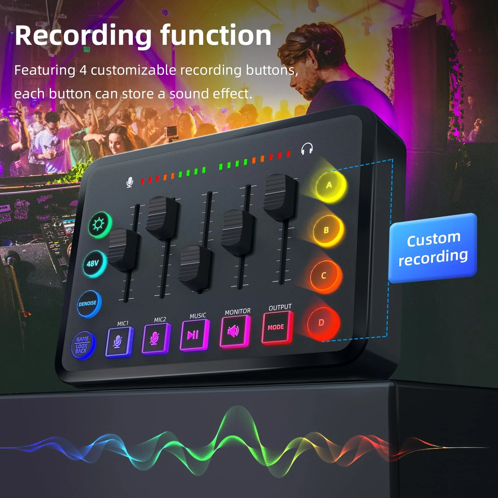 Podcast Equipment Bundle Includes Audio Mixer and BM800 Microphone, Ideal for Video Production, Live Streaming, Gaming voiceovers. Compatible with Various Operating Systems and Software - Image 3