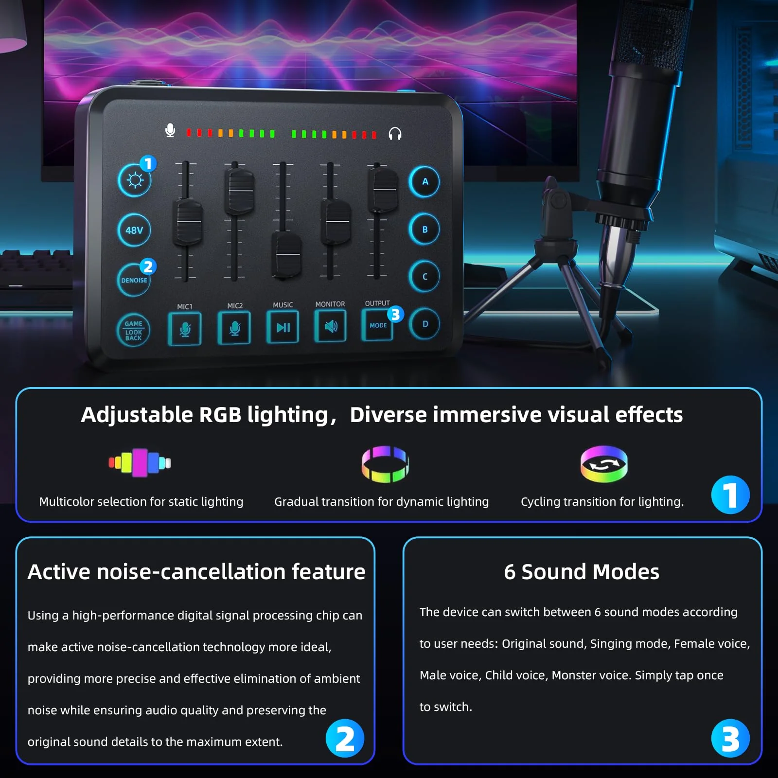 Podcast Equipment Bundle Includes Audio Mixer and BM800 Microphone, Ideal for Video Production, Live Streaming, Gaming voiceovers. Compatible with Various Operating Systems and Software - Image 5