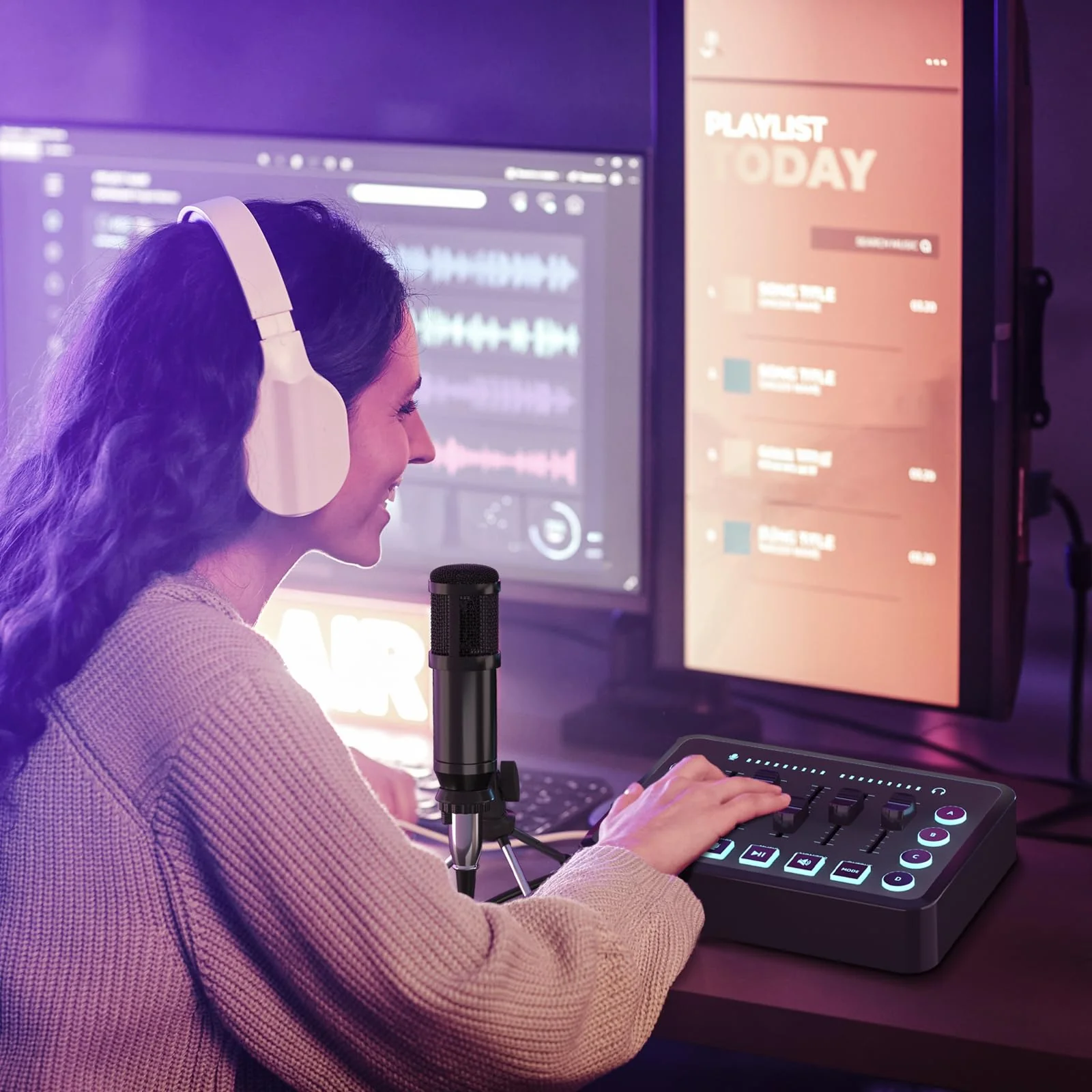 Podcast Equipment Bundle Includes Audio Mixer and BM800 Microphone, Ideal for Video Production, Live Streaming, Gaming voiceovers. Compatible with Various Operating Systems and Software - Image 6