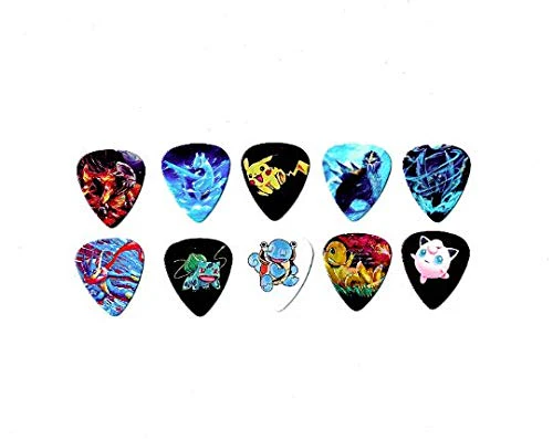 Pokiemun Guitar Picks (10 medium picks in a packet) - Includes Pika'chu and many other cute characters - Image 3