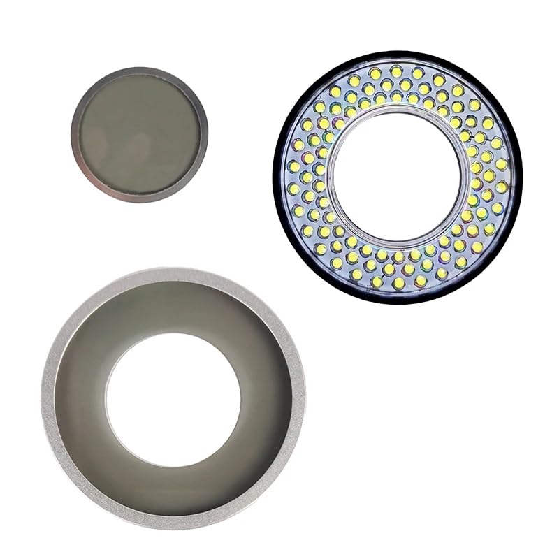 Polarized Microscope Light Anti Glare LED Ring Illuminator, USB Adjustable 96 LED Ring Light for Industry Monocular Binocular Trinocular Stereo Microscope Camera for PCB Repair 96 Polarized - Image 6