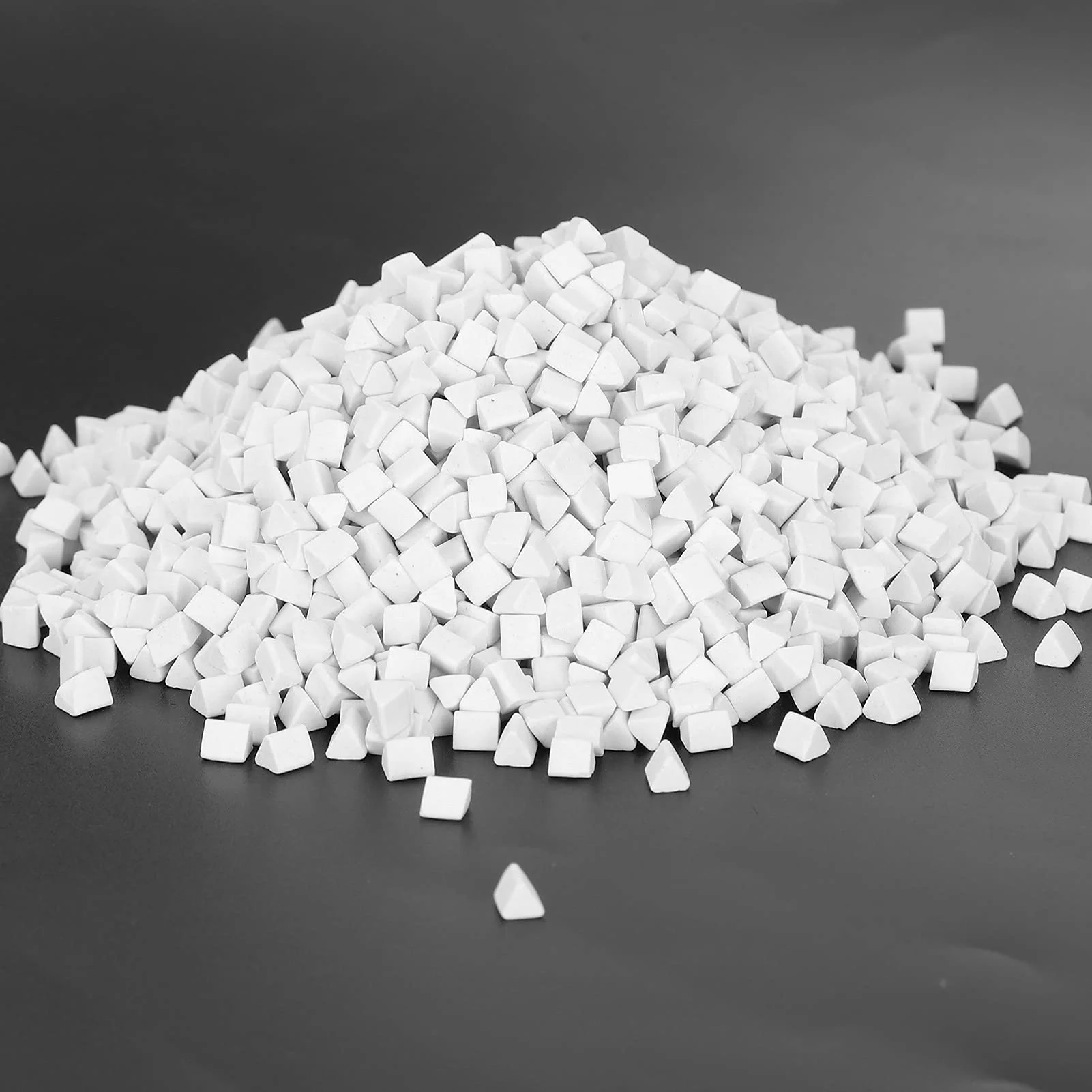 Polishing Abrasive Material Ceramic Filler Ceramic Pellets Non Abrasive Abrasive for Small Stones Tumbling Triangle 3lb for All Kinds of Tumblers for Bowlers - Image 3